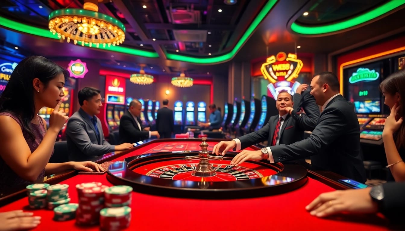 Experience the thrill of WE88 Casino with live dealers and exciting gameplay at the roulette table.