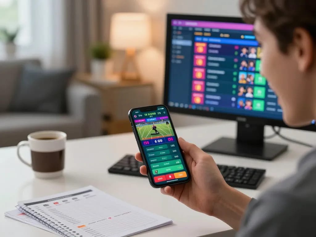 Experience the excitement of placing bets on the 789p platform using a smartphone in a cozy home setup.