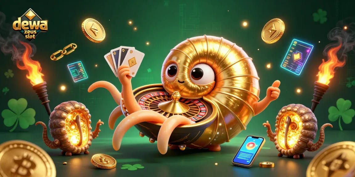 Play the dewa zeus slot with captivating visuals and engaging characters in an immersive 3D casino scene.