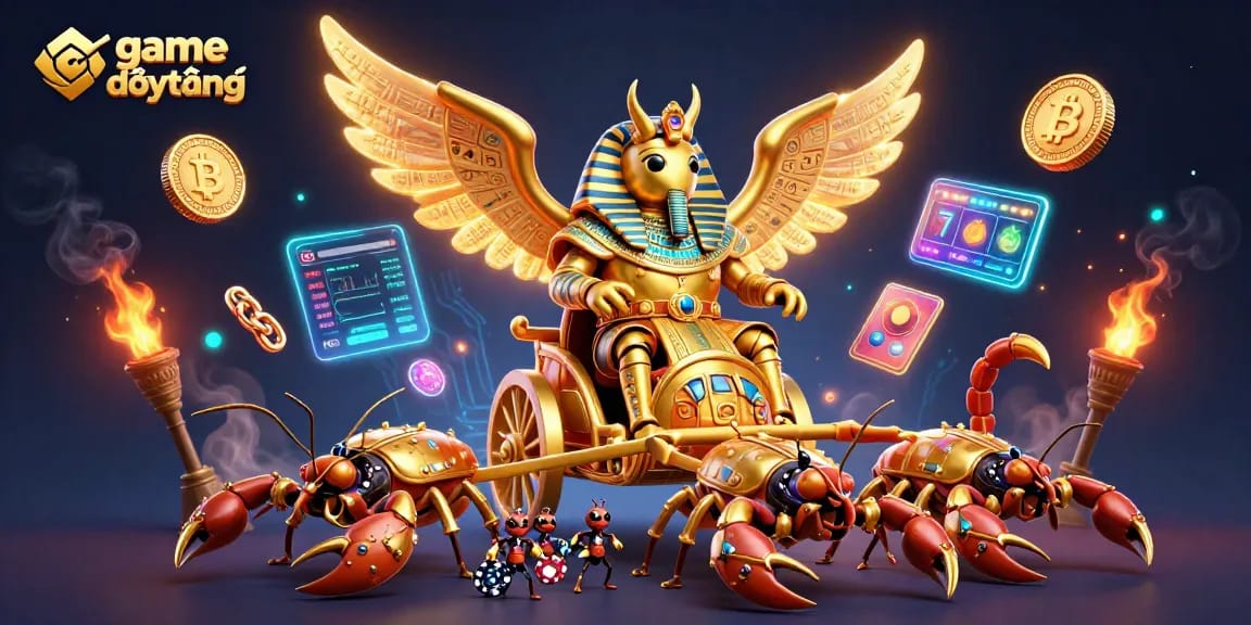 Engage in game đổi thưởng with a vibrant scene featuring animated characters and dynamic casino elements.