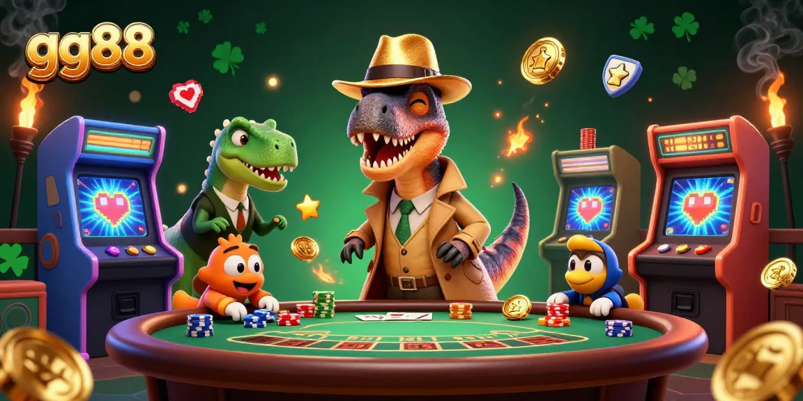 Bet on thrilling cockfighting action at gg88 with captivating characters and vibrant elements.