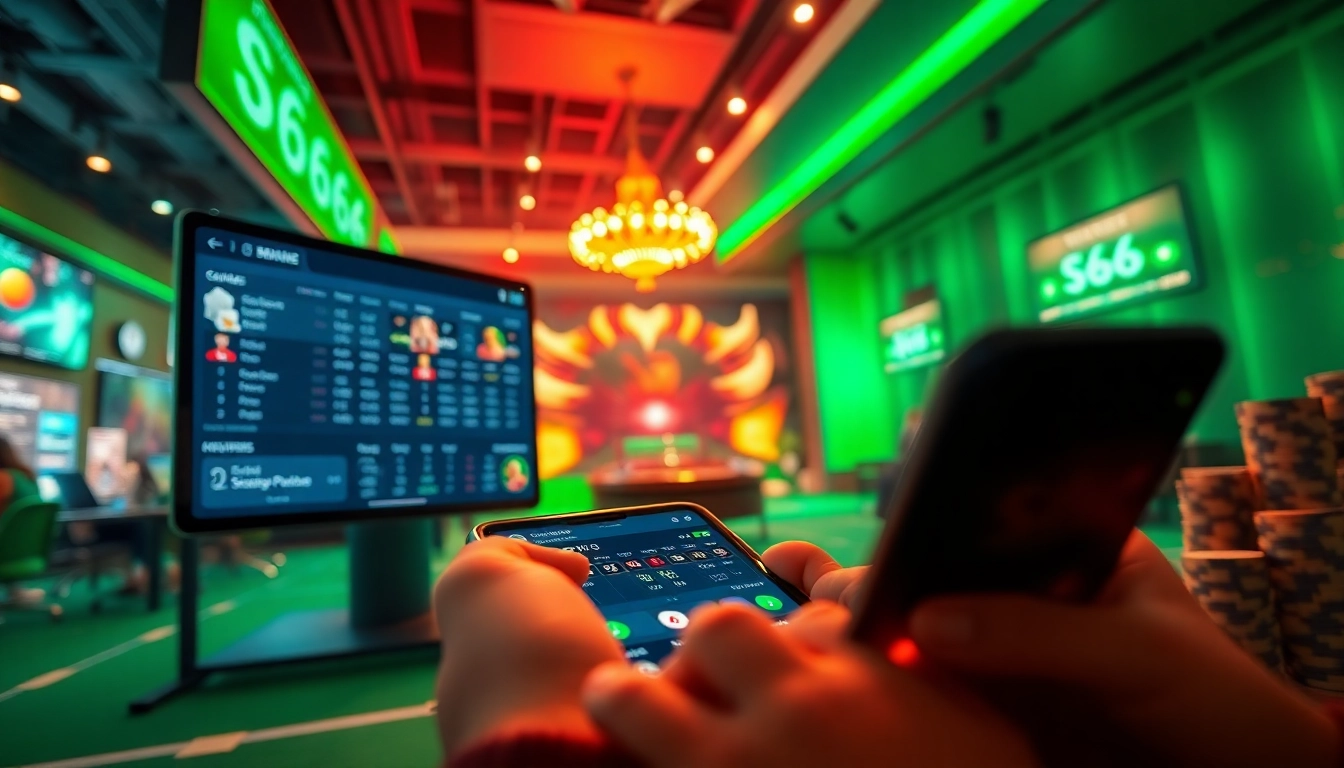 Exciting online betting scene showcasing the user interface of s666.nyc with vibrant games and interfaces.