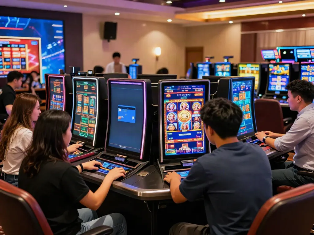 Players engaging in games at casinos that accept credit card payments in a vibrant online casino environment.