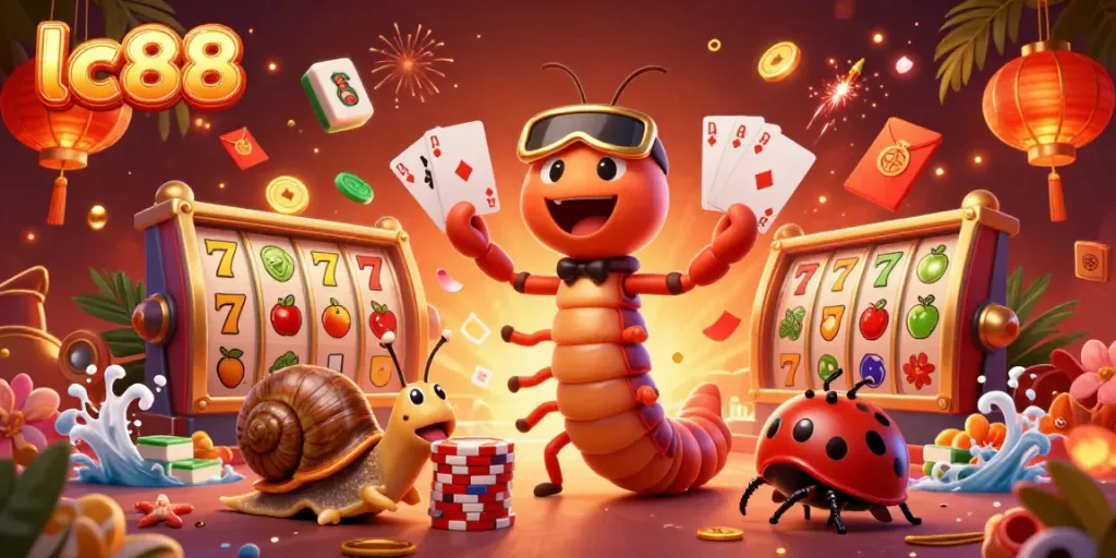 Experience thrilling gameplay with lc88’s uniquely animated casino scene filled with excitement and vibrant elements!