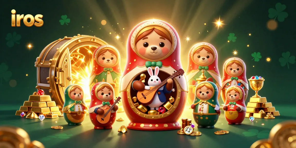 Experience thrilling wins at iros with vibrant casino-themed illustration filled with excitement.