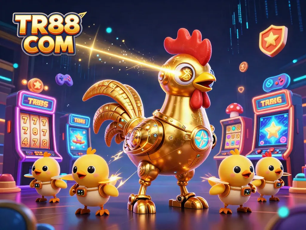Experience TR88 COM with vibrant 3D visuals showcasing dynamic casino elements and excitement!