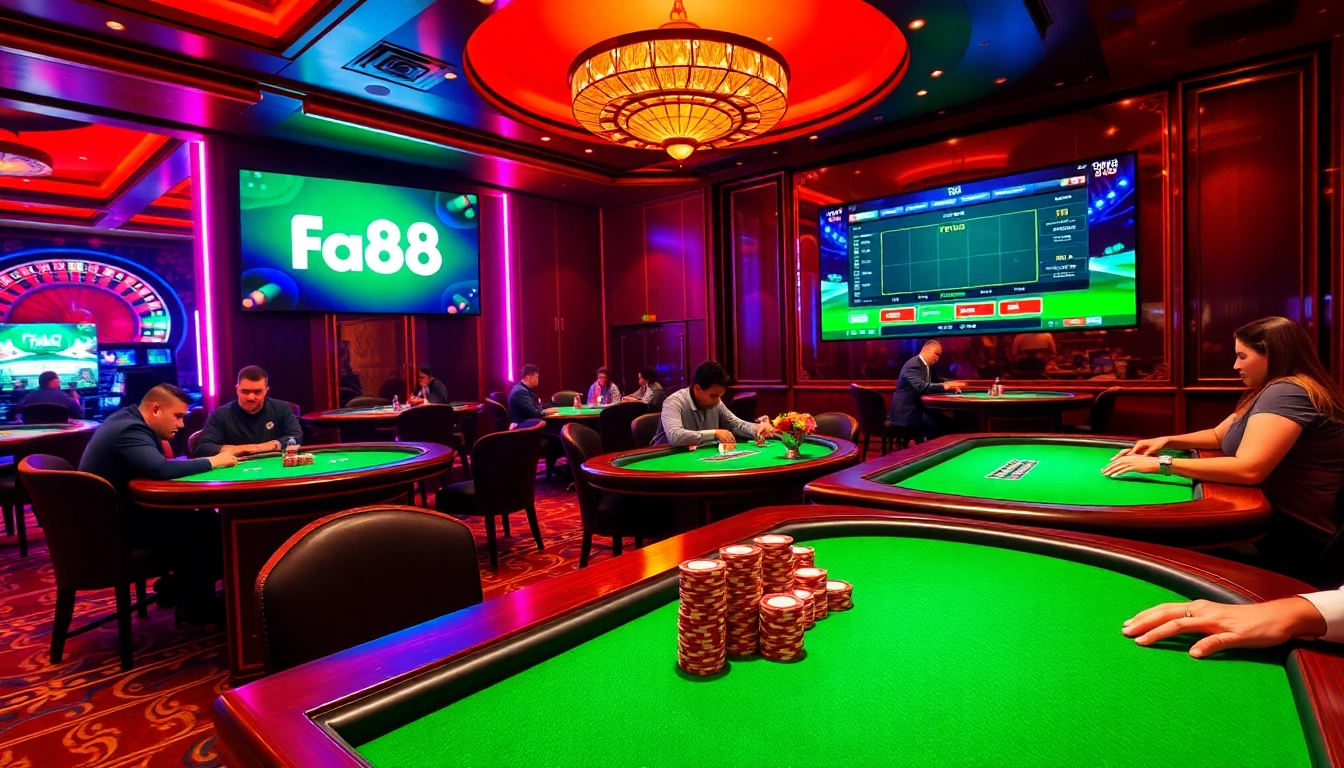Engage in thrilling gameplay at https://fa88.exchange/ with vibrant poker tables and dynamic casino atmosphere.