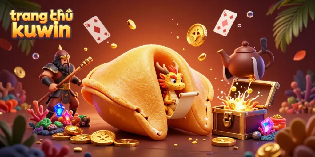Experience vibrant gaming energy at trang chủ kuwin with a dynamic casino-themed illustration.
