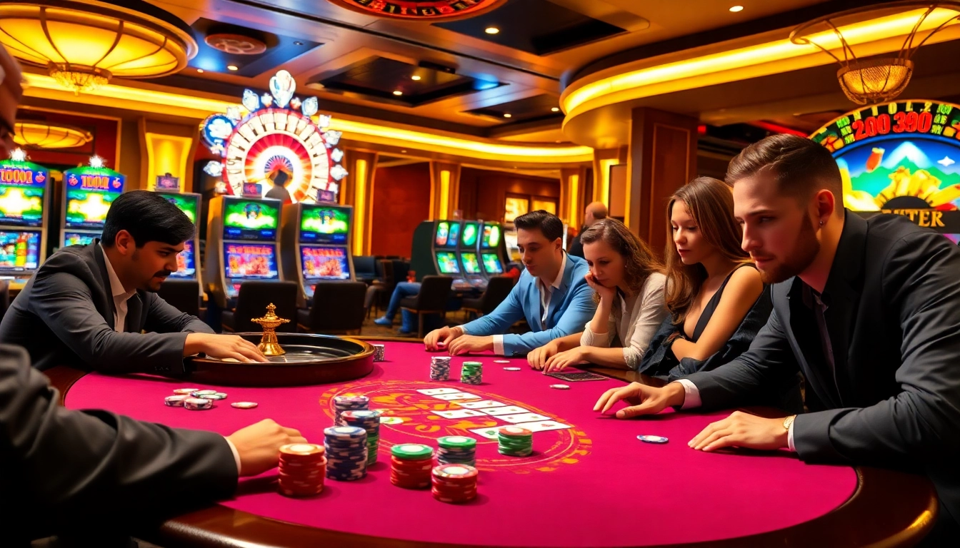 Experience thrilling gameplay at SV 388's vibrant casino, featuring poker and roulette.