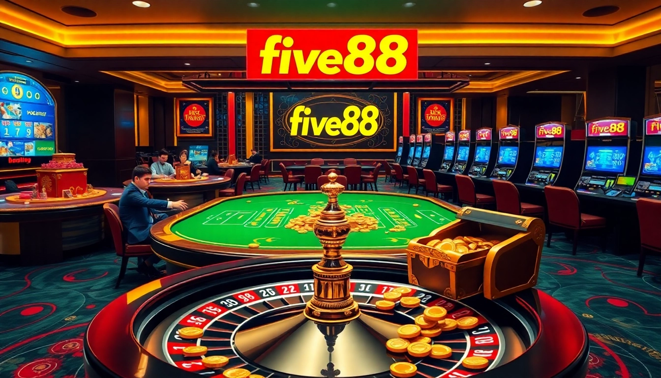 Experience thrilling moments with khuyến mãi five88 at an upscale casino featuring exciting games and vibrant energy.