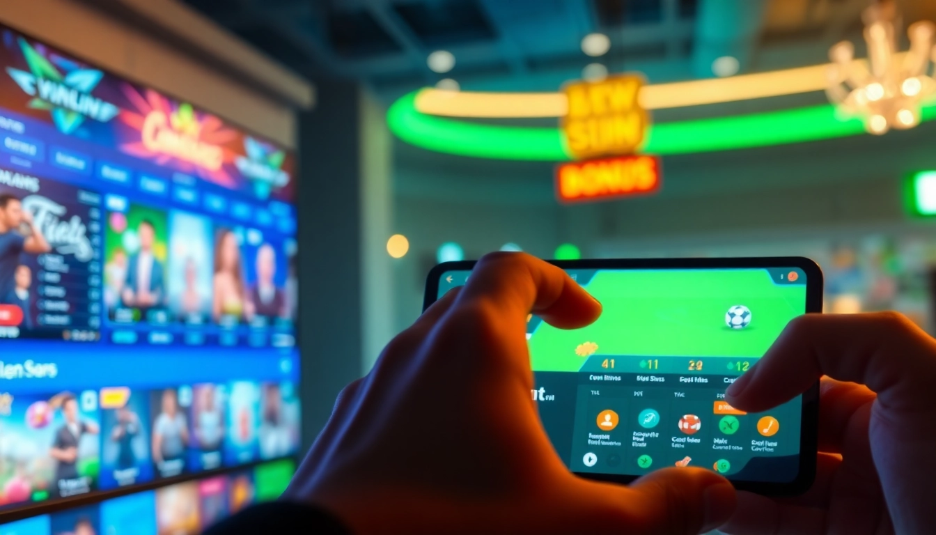 Engaging image of a user enjoying online gaming at 98winwin.live, showcasing casino games and sports betting interface.