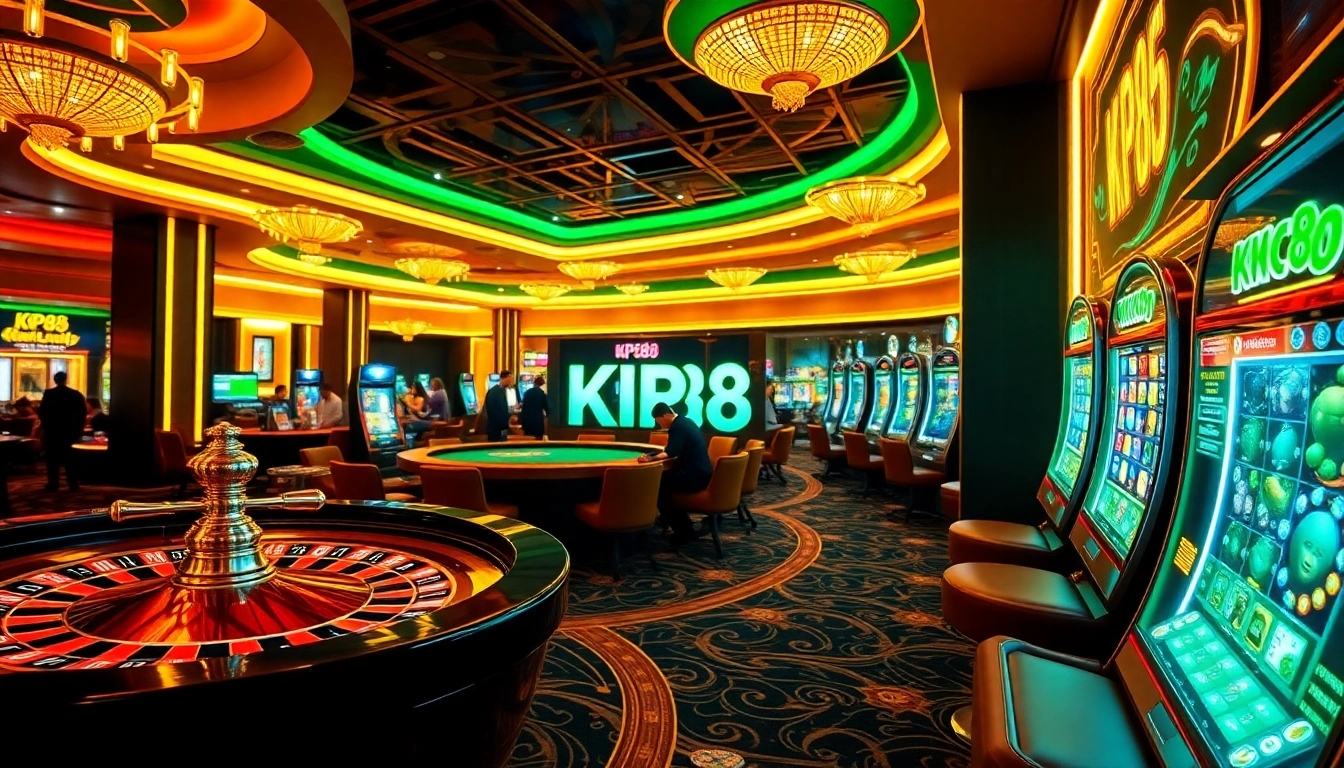 KP88 platform showcasing exciting casino games and vibrant gambling atmosphere.