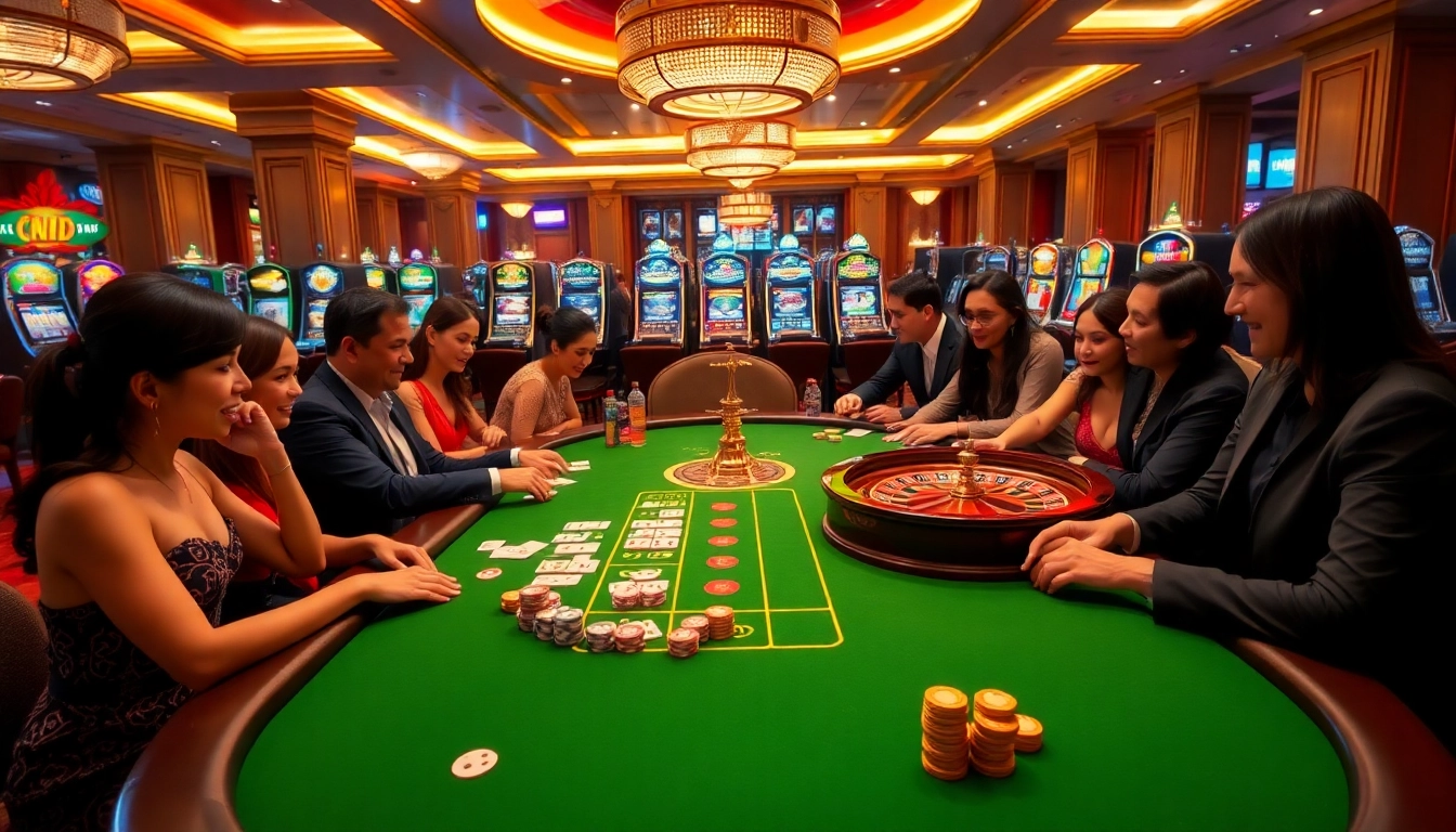 Players enjoying high-stakes poker at a TG88-themed casino table.