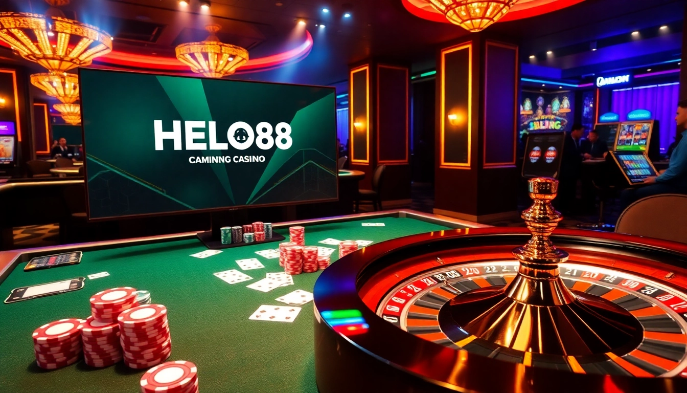 Players engaging in thrilling games at HELO88's vibrant casino platform.