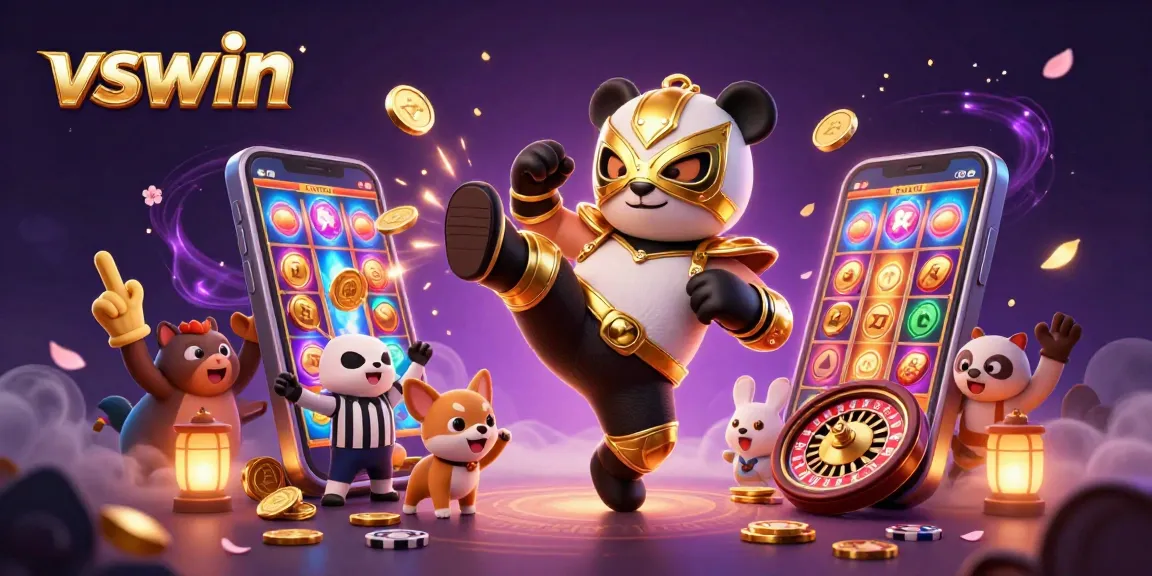 Experience thrilling wins at vswin with colorful slots and exciting casino action in a dynamic 3D scene.