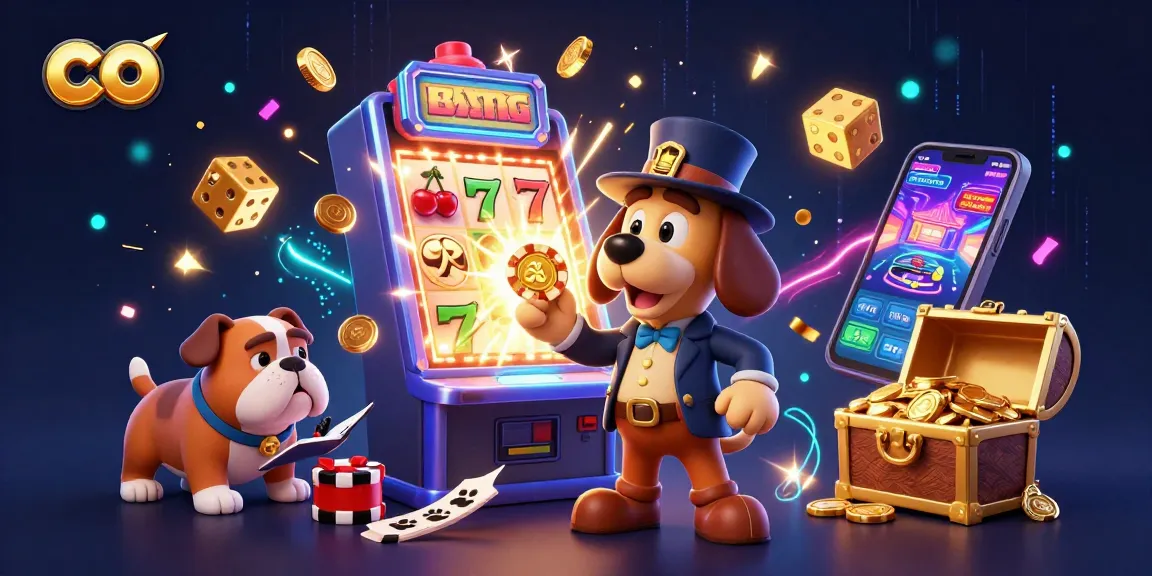 Bet and win at co's vibrant 3D casino scene with a detective examining a poker chip clue.