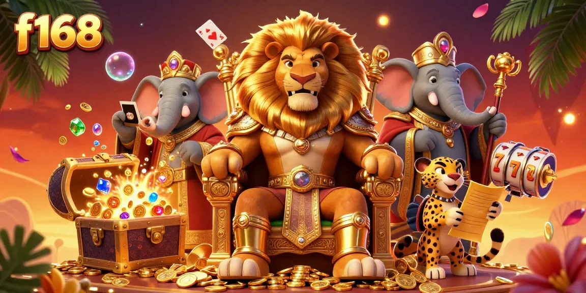 Experience thrilling wins with f168's exciting casino adventures and vibrant character illustrations.