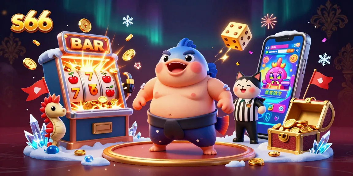 Experience the excitement of s66 with a giant fugu in a magical underwater casino scene.
