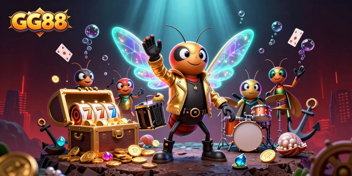 Experience the thrilling world of GG88 with vibrant pixel art showcasing exciting gaming elements.