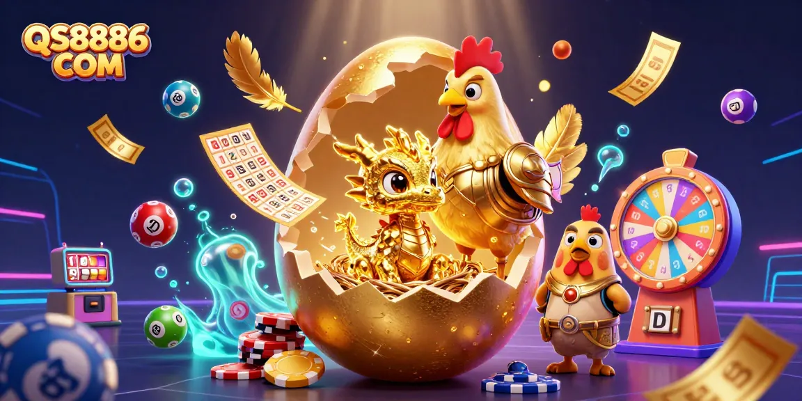 Experience thrilling winnings at QS8886 COM with a captivating gold dragon gaming illustration.