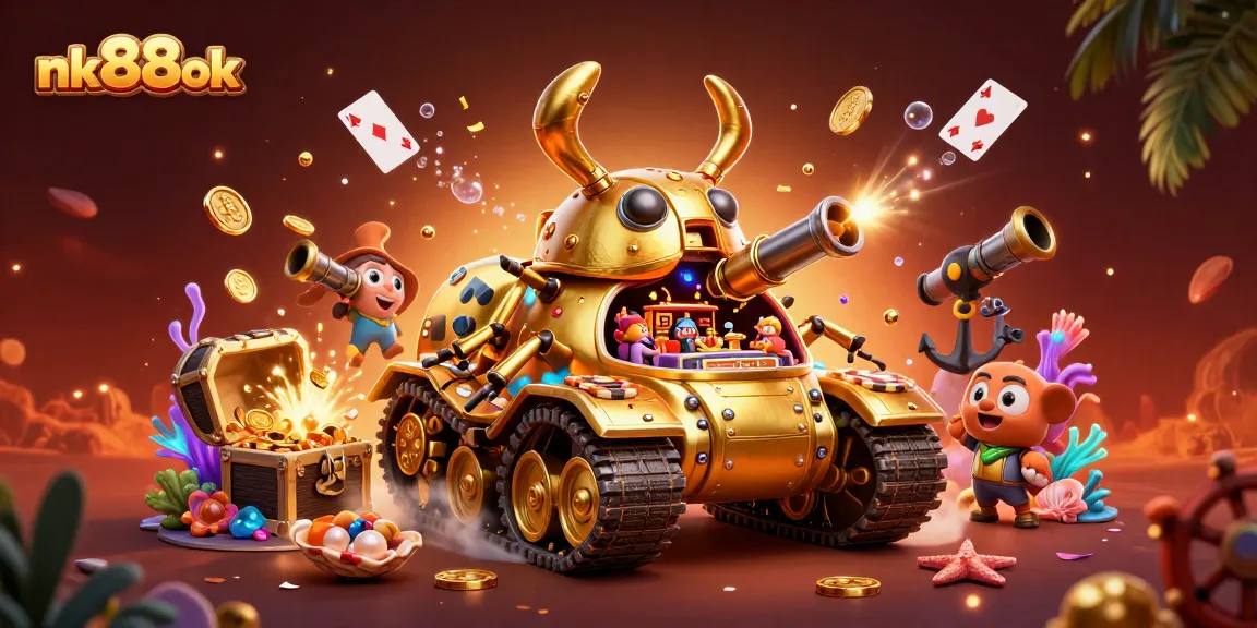 Play exciting games at nk88ok with a vibrant underwater casino scene, featuring unique elements.